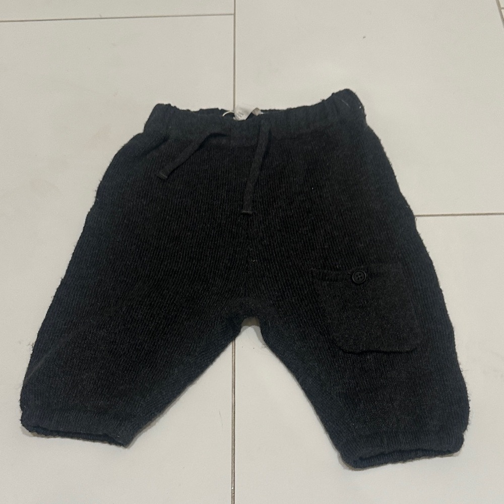 Zara dark gray Knit Kids Pants 9/12 NWT